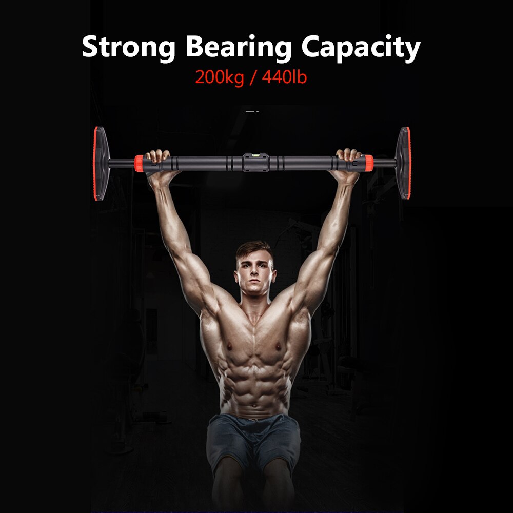 Indoor Doorway Pull Up Bar Durable Door Frame Steel Chin Up Bar Workout Bar No Screw Installation Strength Pull Up Bar