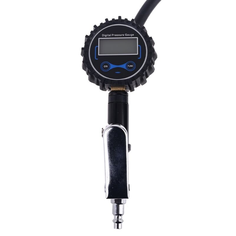 Digital Tire Inflator Pressure Gauge with Dual Head Air Chuck for Air Compressor