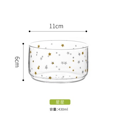 Nordic Heat-Resistant Glass Storage Jars with Cover Flamingo Candy Ice Cream Storage Bottles Kitchen DIY Salad Transparent Bowl: 11