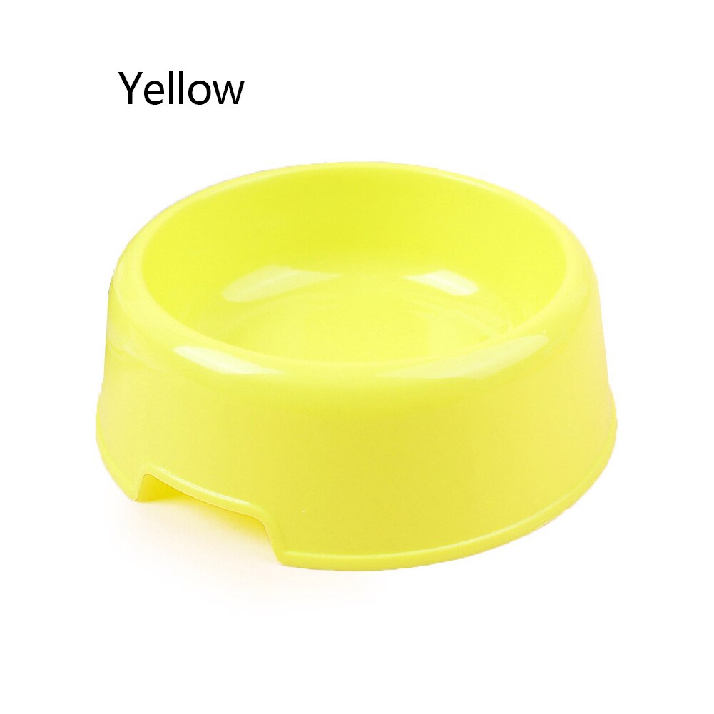 Cuenco de plástico para perros, gatos, perros, comedero, cuenco de agua para mascotas, gatos, cachorros, cuenco de comida, plato de agua, accesorios de colores: Amarillo