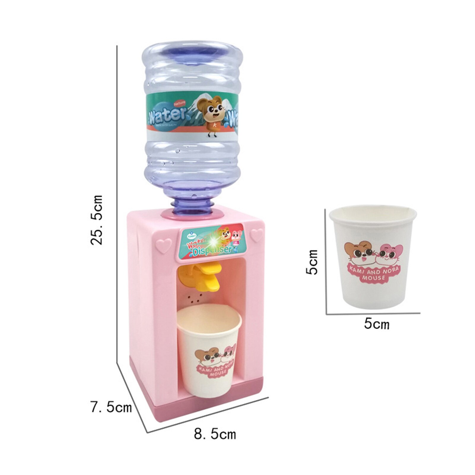 Miniaturemøbler vanddispenser rumartikler børn leger legetøj køkkenlegetøj mini drink vanddispenser huslegetøj til børn