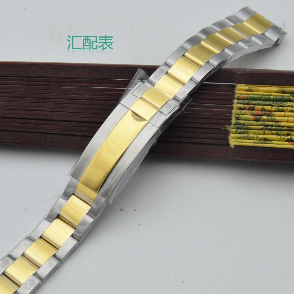 Green water fine steel watch band diver 116610 black water ghost all fine steel watch chain 20mm