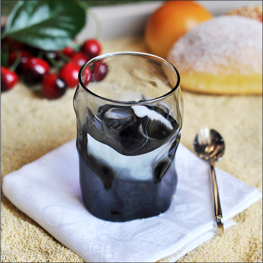 2pcs/300ML glass Cups Cold and transparent Water Cups couples Drinking utensils Wine Cup Bar Hotel Party Drinking ware