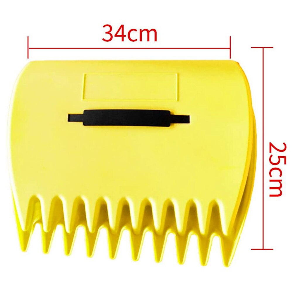 2Pcs Yellow Large Garden and Yard Leaf Scoops,Plastic Scoop Grass,Hand Leaf Rakes and Leaf Collector for Garden Rubbish Great To