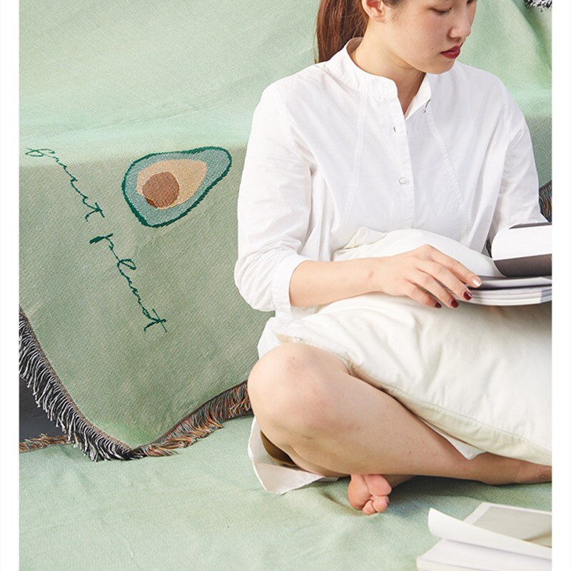 ONGLYP avocat décontracté canapé couverture tenture murale maison tapis pour canapé chaise jeter couverture avec gland chambre tapisserie couvre-lit