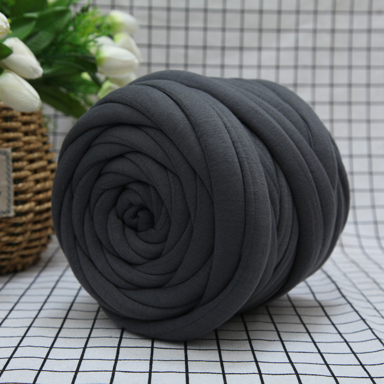 Fils de laine mérinos très épais, 500 g/rouleau, 2.5-5.0cm, doux, bras volumineux, pour tricot, couverture, fil de filature: Gris foncé