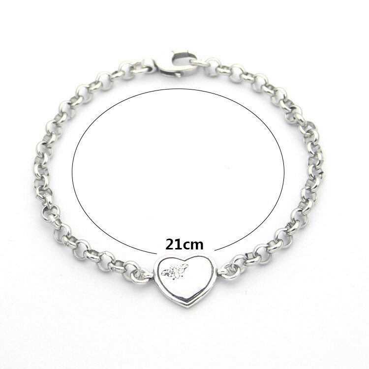 G letter sub Gold Edition love engraved Butterfly Bracelet lovers heart-shaped Bracelet