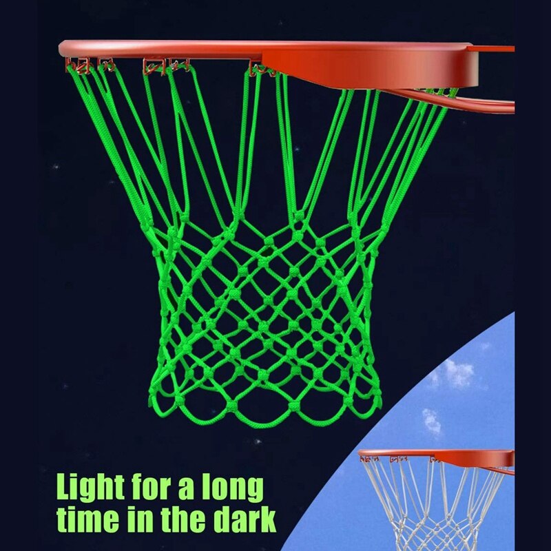 Light Up Basketball Hoop Kit Outdoor Basketball and Glow in The Dark Basketball Net Size 7- Night Basketball Sports