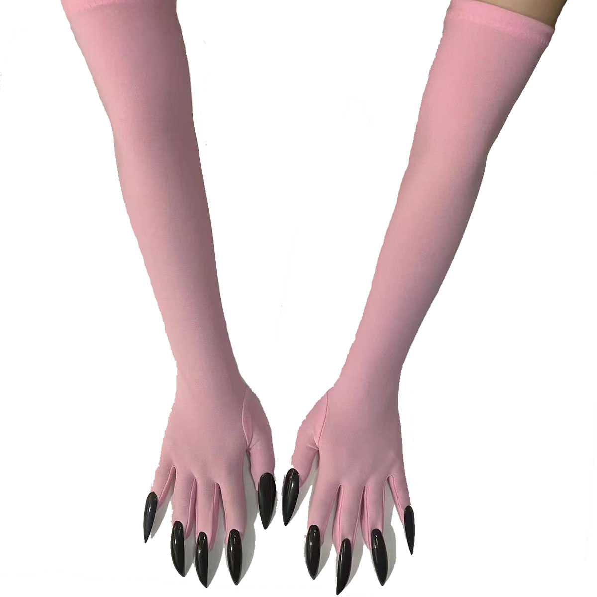 Coole Halloween Handschoenen Ghost Claw Dress Up Handschoenen Mode Rode Handschoenen Lange Nagels Cosplay Halloween Grappige Handschoenen C068: LIGHT BLUE