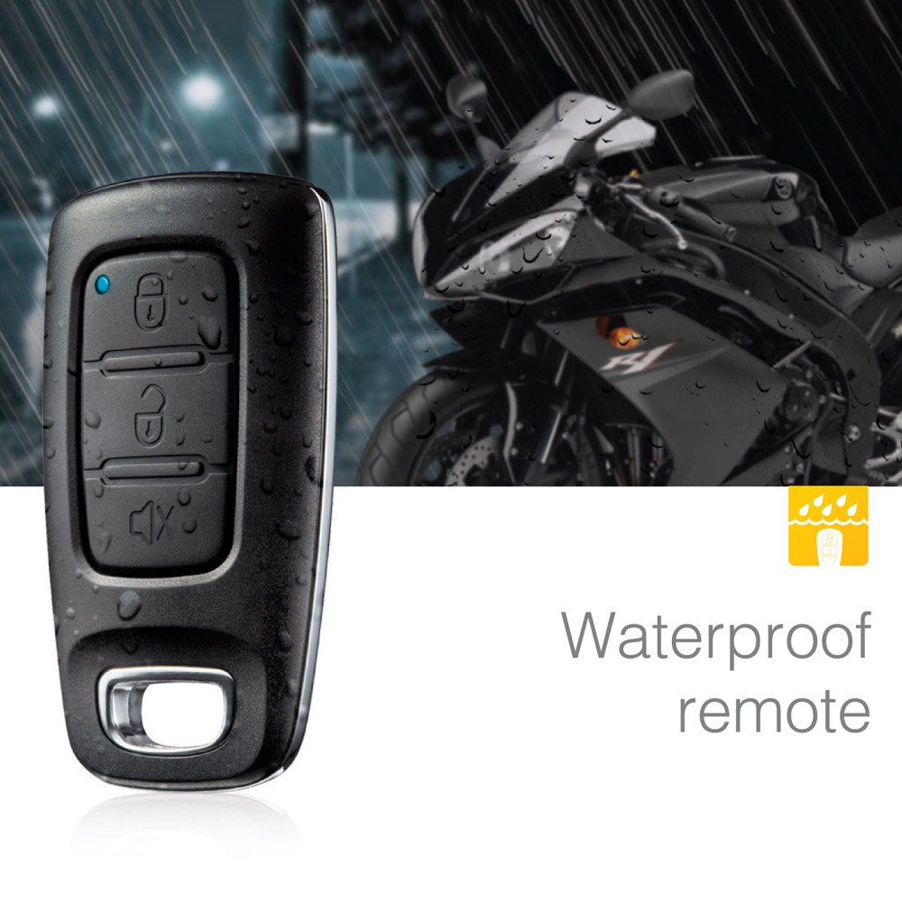 Steelmate 886E 1 Way Motorcycle Alarm System Water Resistant ECU Motorcycle Engine Immobilization with Fashionable Transmitter