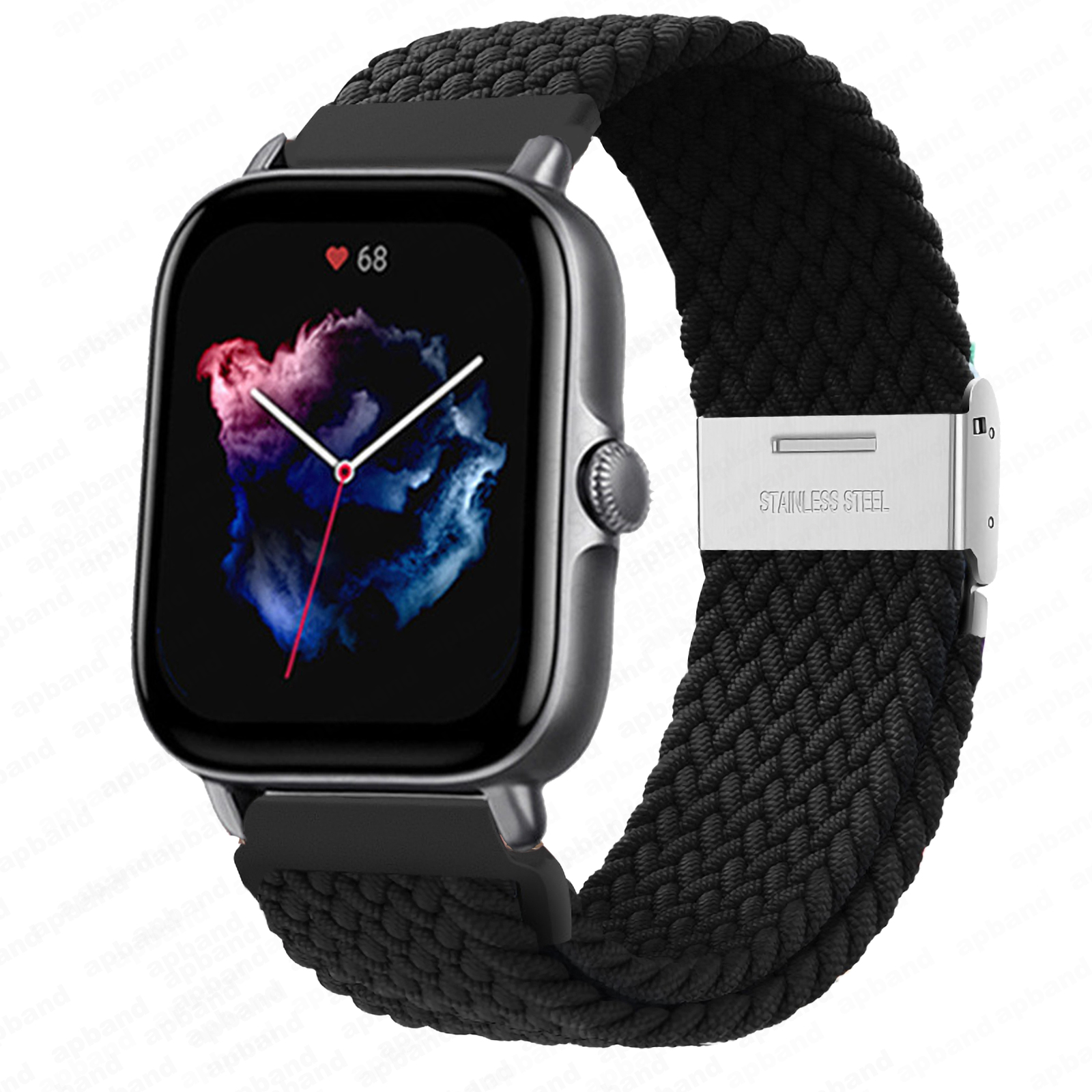 Correa de 20mm/22mm para Amazfit GTS/2/2e/3/4/GTS2 Mini/GTR/3/Pro/4/GTR2/47mm/stratos pulsera elástica trenzada para reloj Amazfit bip: Blue pink / 22mm