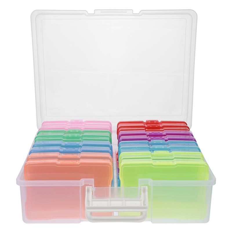 1 Set Photo Craft Case 4x6 pollici pratico contenitore per foto in plastica Organizer Box