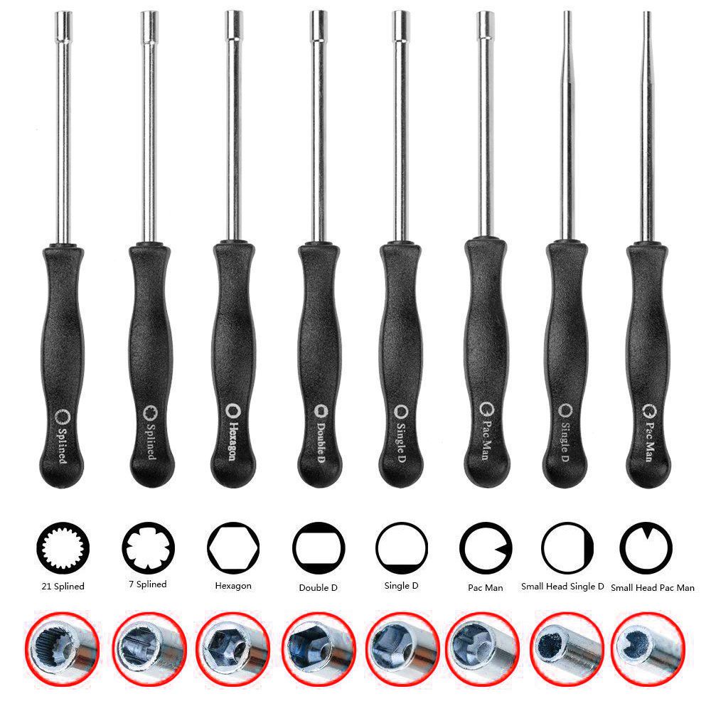 8pcs Screwdriver Carburetor Adjustment Tool Single D Double D Hexagon Hex Socket Kit Set for most 2cycle carburetor