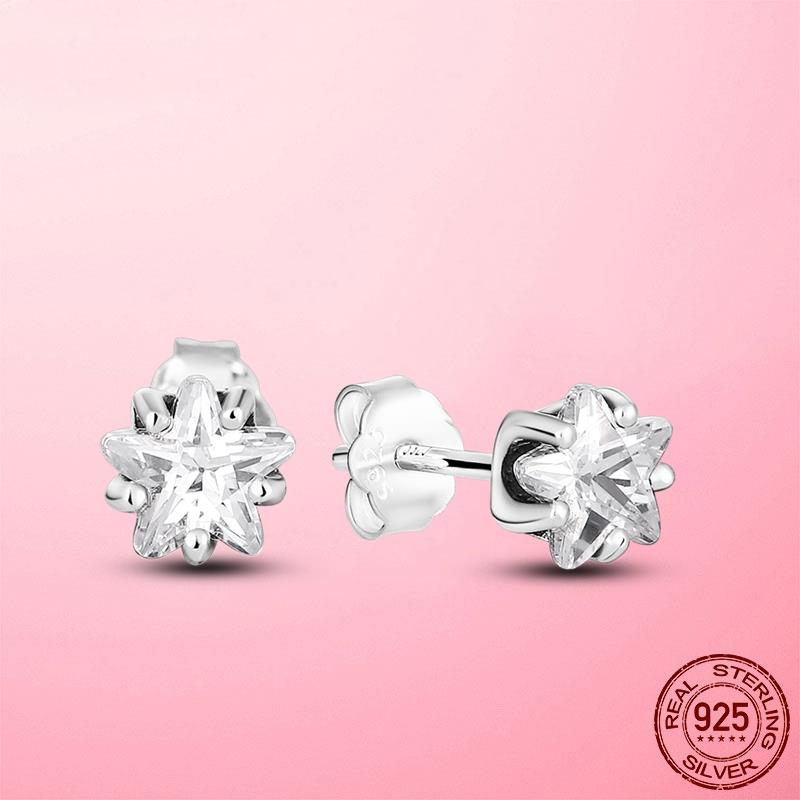 2022 Silber 925 Pflastern Daisy Blume Aussage Bolzen Ohrringe Für Frauen Silber 925 Schmuck Für Freundin Frau: PTE078