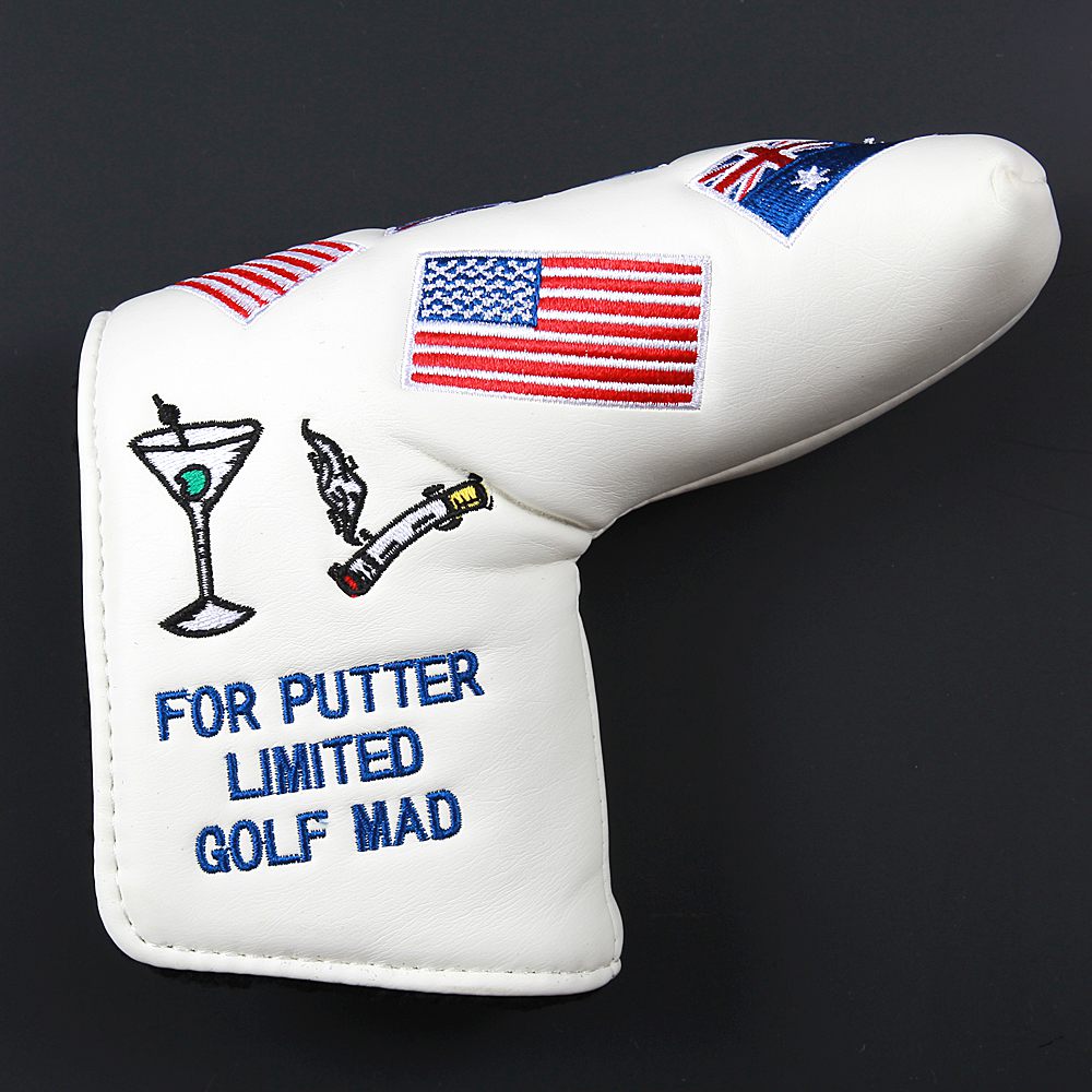 Rivierkreeft Pu Lederen Golf Blade Putter Headcover Golf Club Head Covers Putter Cover Magic Tape Sluiting Voor Titleist