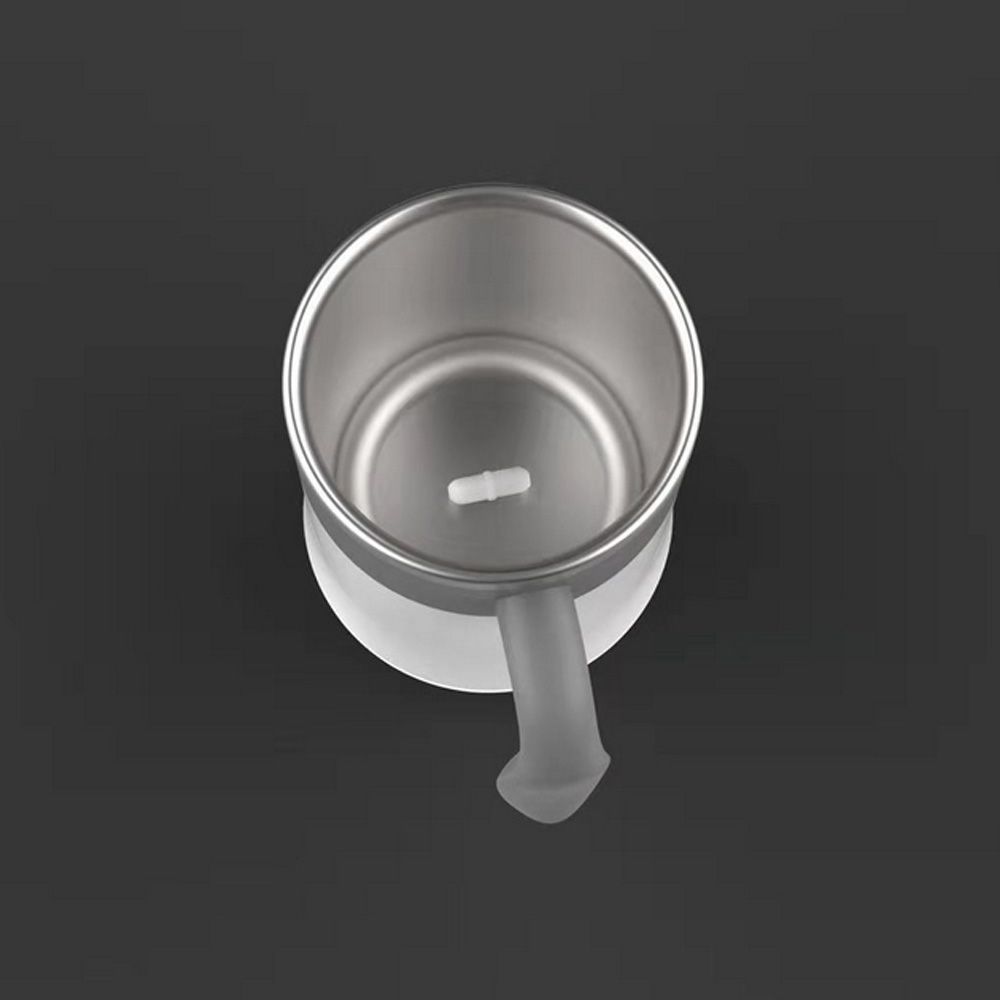 Automatisk lat självomrörande mugg automatisk kaffemjölksblandningsmugg te smart rostfritt stål mixkopp drinkware