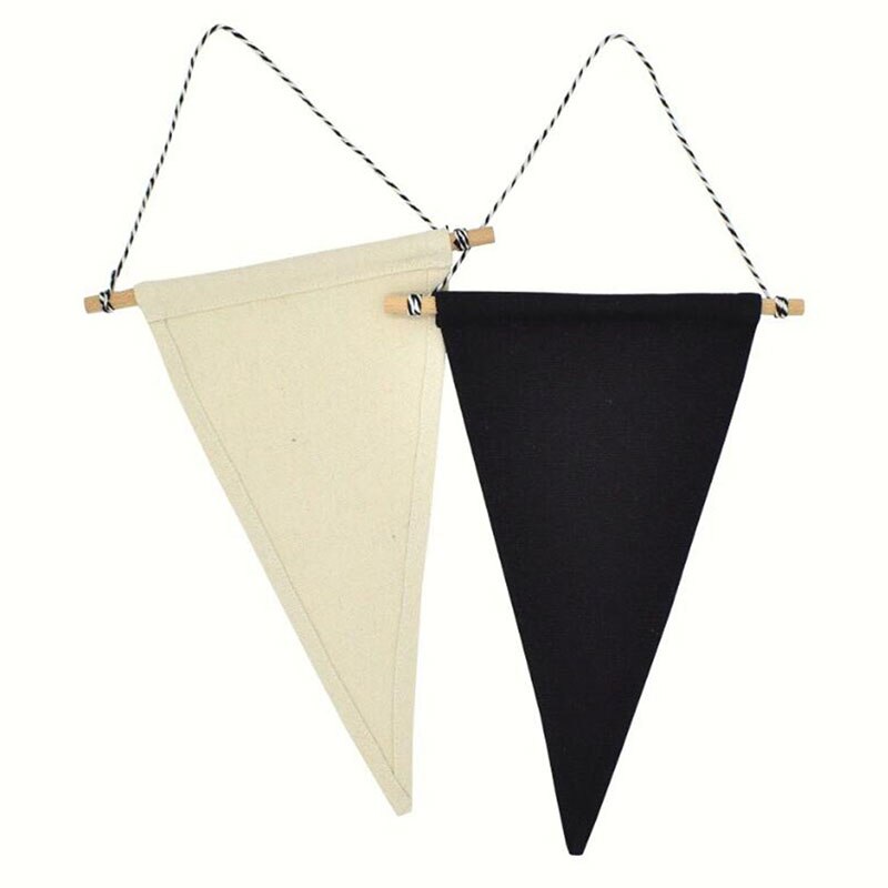 Pin Display Pennant Banner Enamel Lapel Pin Badge Flag Blank Black Canvas Wall Banner Badge Storage Home Hanging Decorations