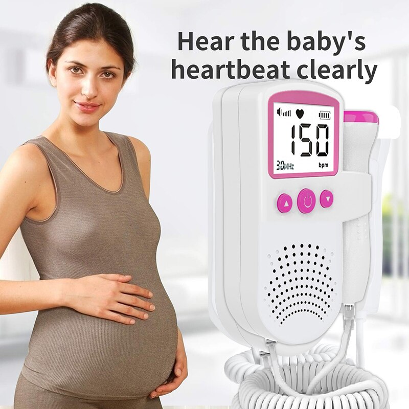 Huishouden Babyfoon Foetale Doppler Echografie Foetus Doppler Detector Draagbare Sonar Doppler Voor Zwangere 3.0Mhz Geen Straling