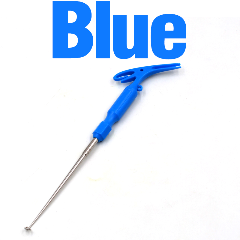 MNFT-herramientas universales de pesca para anudar clavos, removedor de anzuelos, lazo de atado rápido, herramienta Tyer y Clip de mosquetón: Blue 1Pcs