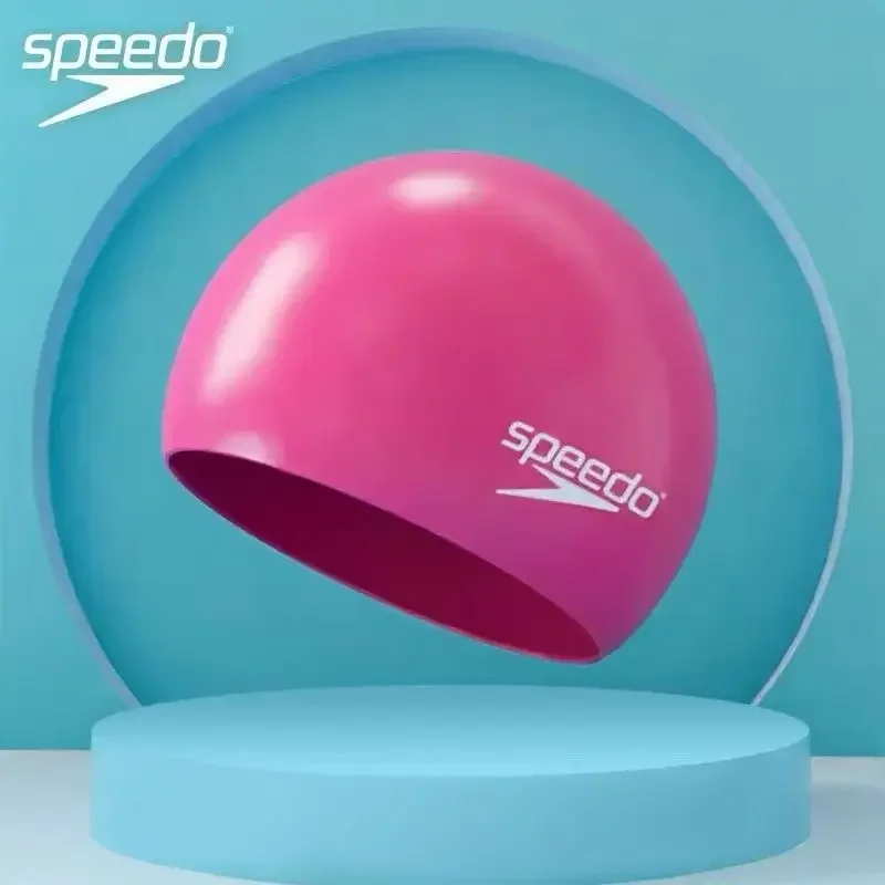 Speedo-badekappe, wasserdicht, für damen und herren, auch für langes haar, vergrößerte wasserdichte silikon-badekappe