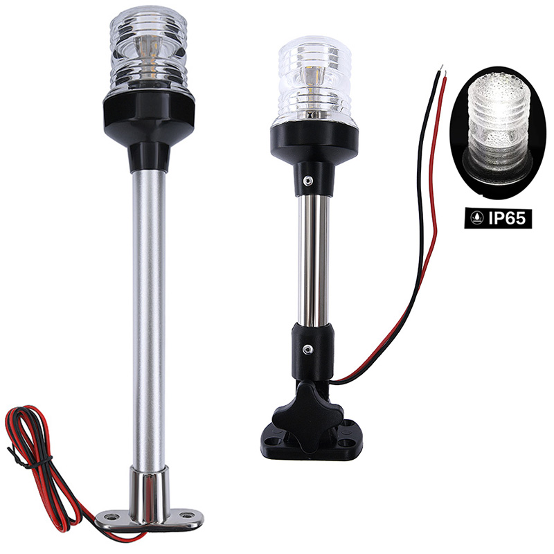Fold Down LED Boat Navigation Light for Yacht Marine Stern Anchor Light 12~24 V Sailing Signal Light 4000~4500K Pure White