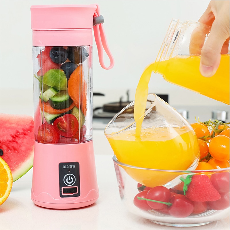Mini presse-agrumes électrique Rechargeable USB | 380ml, Portable, mélangeur pour Smoothie, mélangeur, mélangeurs rapides, tasse de jus, processeur de aliments