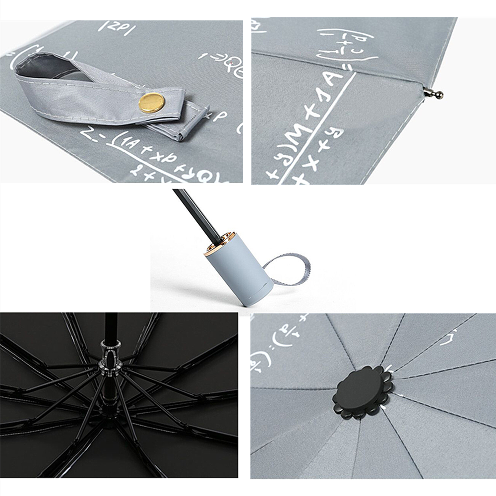 190T 10K Tragbare Frauen Formel Regenschirm Schwarzen Regenschirm Kleine Drei Falten Sonnenschutz Mathematik Dach Verhindern UV Regendicht Klapp regenschirm