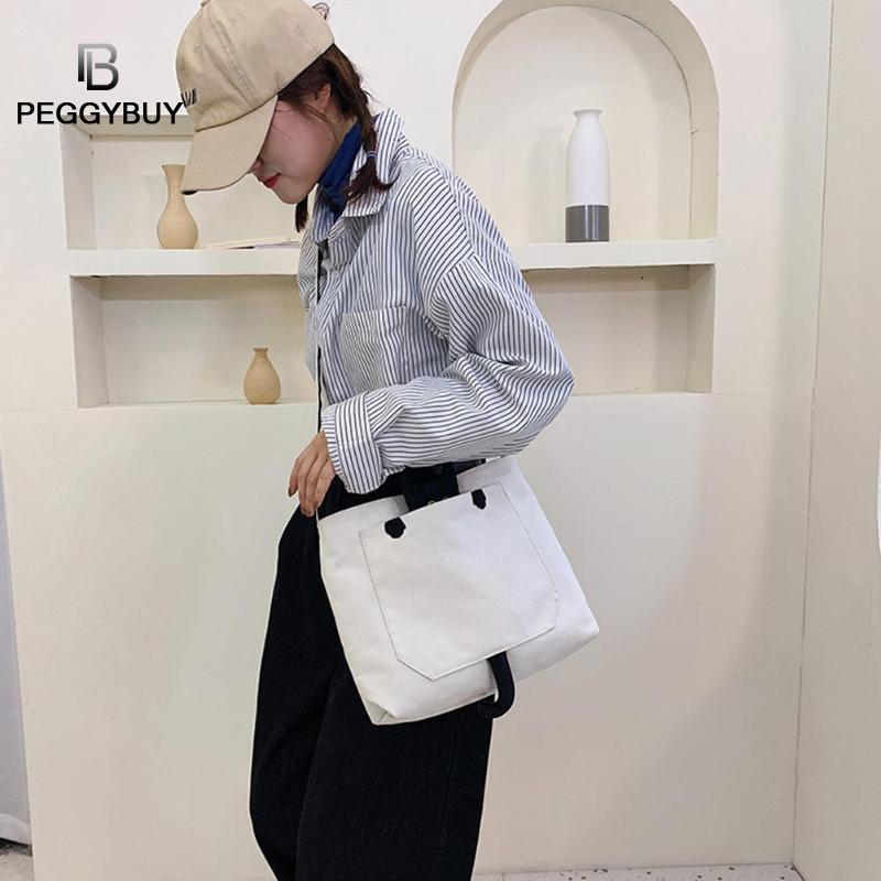 Vrouwen eenvoudige grote capaciteit canvas tas vintage rits flap tas canvas reistas vrouwen messenger crossbody tassen bolsos