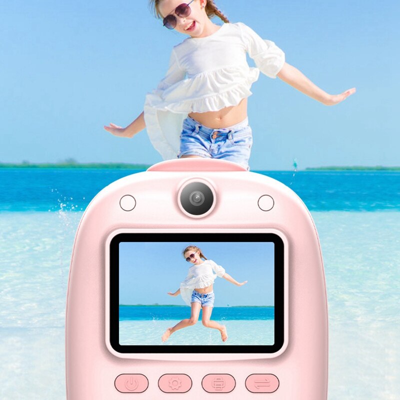 2600W Kids Instant Camera Dual Lens with 2 Inch LED Screen Fill Light Video Children Outdoor DIY Sticker Photo