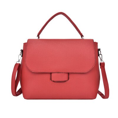 Maras dröm enfärgad pendlarväska trend vild axelväska enkel atmosfär messengerväska med stor kapacitet: Ared