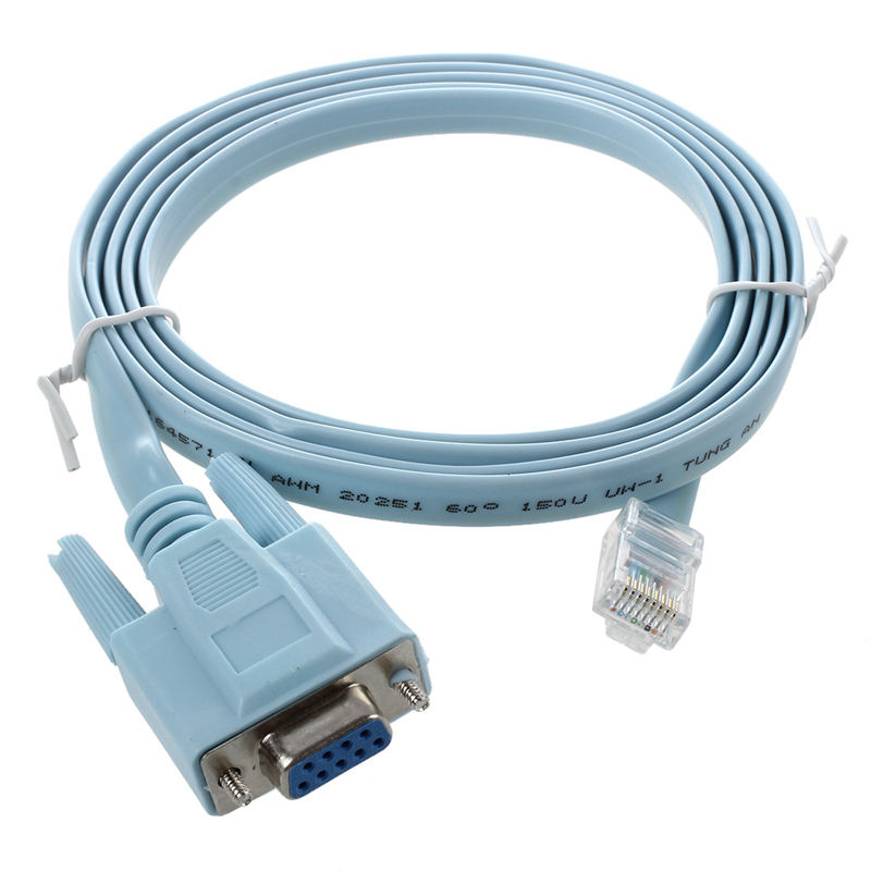 Cavo piatto adattatore RJ45 maschio a d-sub RS232 DB9 femmina da 4,9 piedi: Default Title