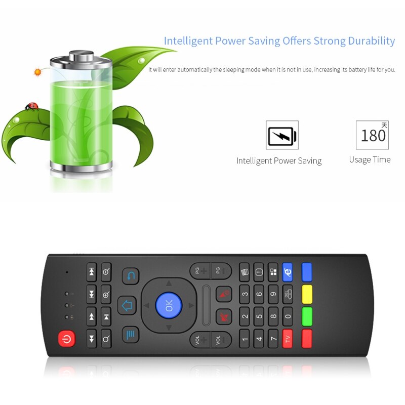 Wireless Qwerty Keyboard for Smart TV Android TV box KODI XBMC MXQ MX3 M8S+T8 QBox 2.4GHz Wireless Remote Control Fly Air Mouse