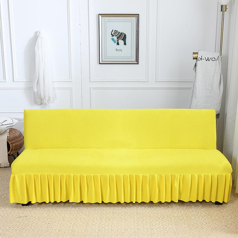 1 st. slaapbankhoes zonder armleuningen, elastische, volledige hoes, anti-vuil bankhoes voor in de woonkamer: Geel / S 150-180cm