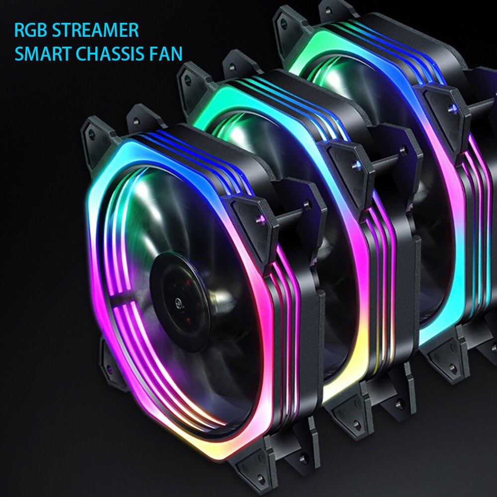 120mm 7 LED Ultra Silent Computer PC Case Cooling Fan 7 LEDs 12V With Rubber Quiet Molex Connector 4Pin Plug Fans Cooler