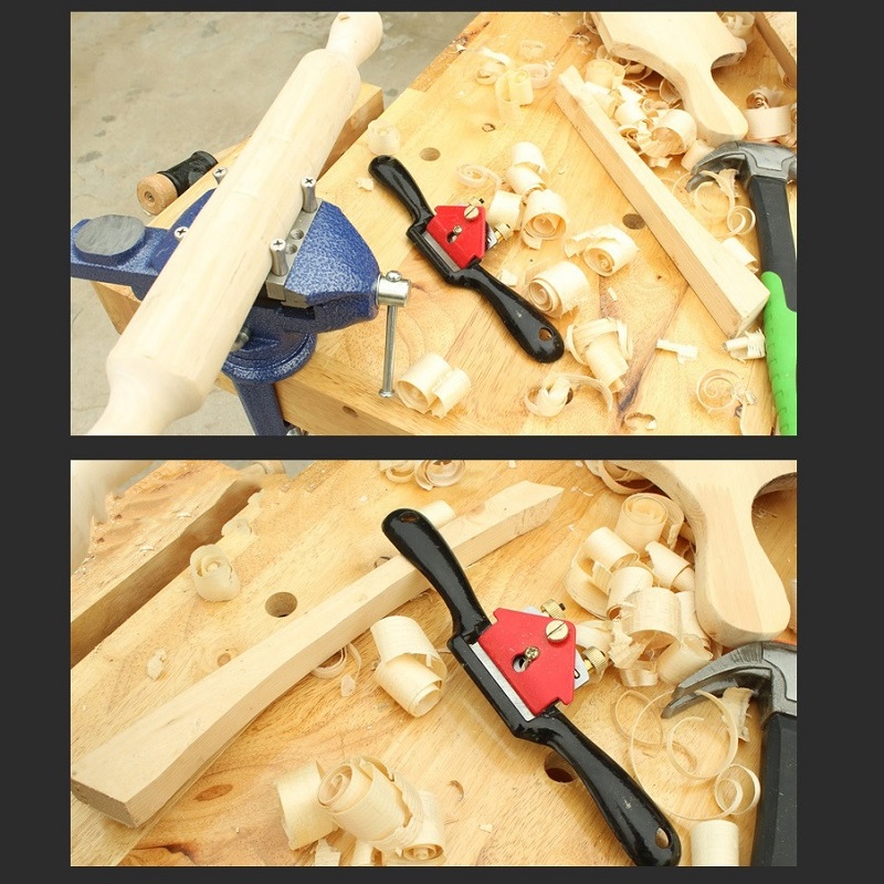 ALLSOME 9 Inch Verstelbare Houtbewerking Metal Blade Spookschaaf Plane Handleiding Hout Werken Hand Tool Zaagblad Grijs Ijzer Mangaan +