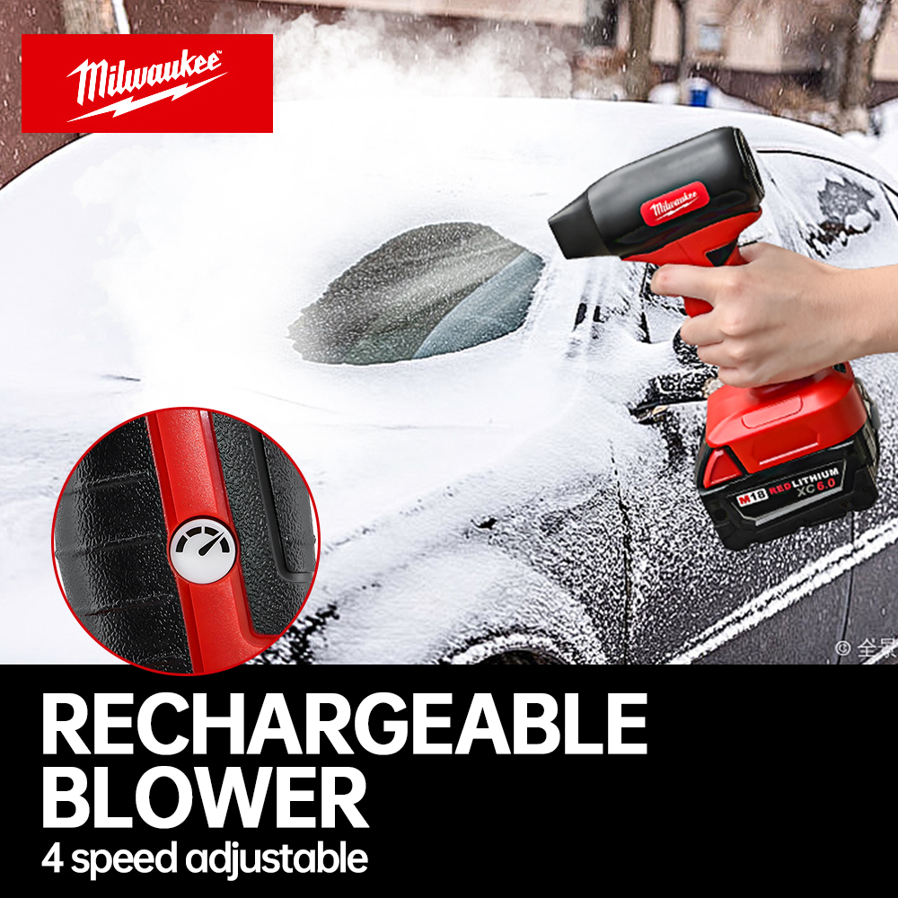 Milwaukee Brushless Electric Turbo Blowers Jet Fan 45M/S Violent 130000RPM Car Dryer Handheld Dust Blowing Tool For 18V Battery