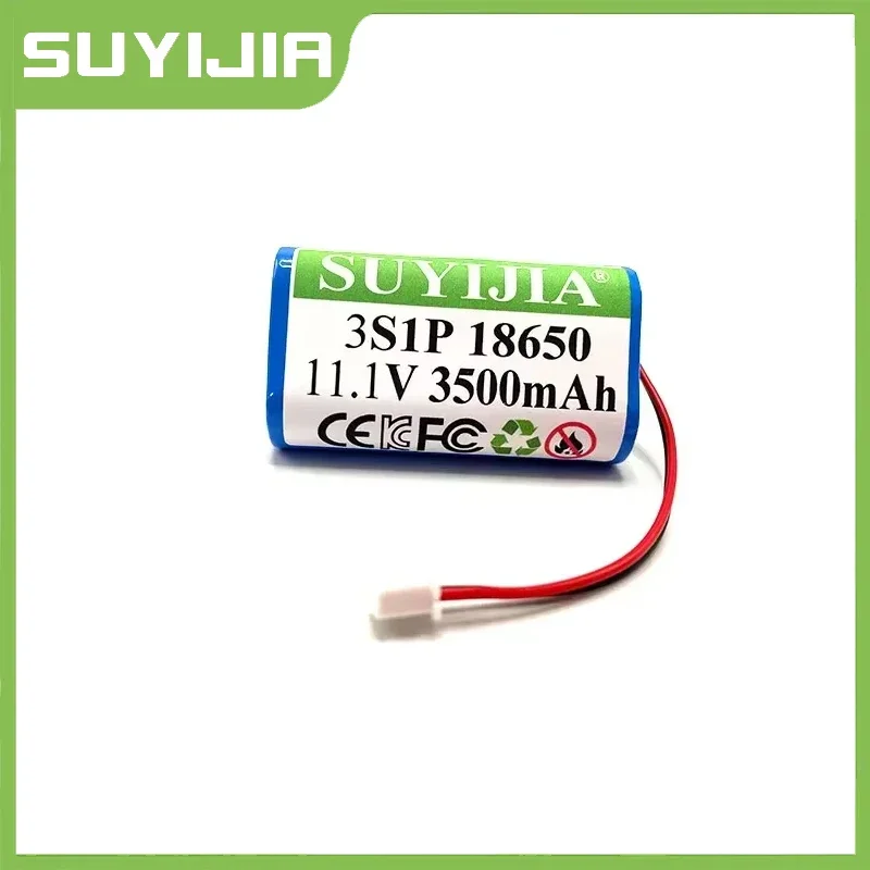 18650 3S1P 12V 3500mAh rechargeable lithium battery pack built-in BMS Bluetooth flashlight game board wireless monitoring device