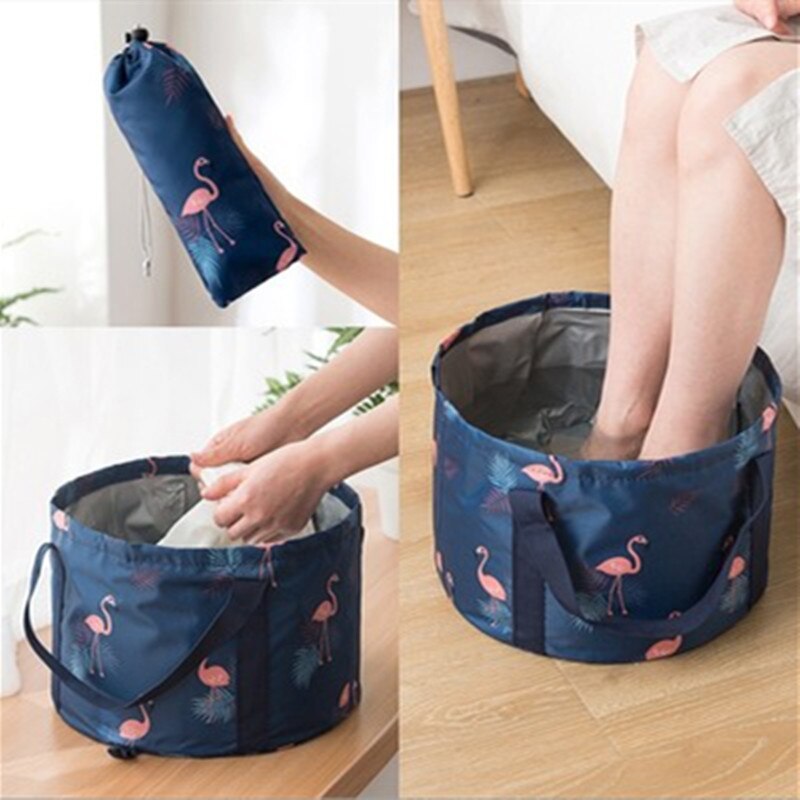 Kampeeremmer 20*31cm opvouwbare buitenbak reis draagbare voetbad wateremmer ronde vorm 6 stijl wandelgereedschapbak