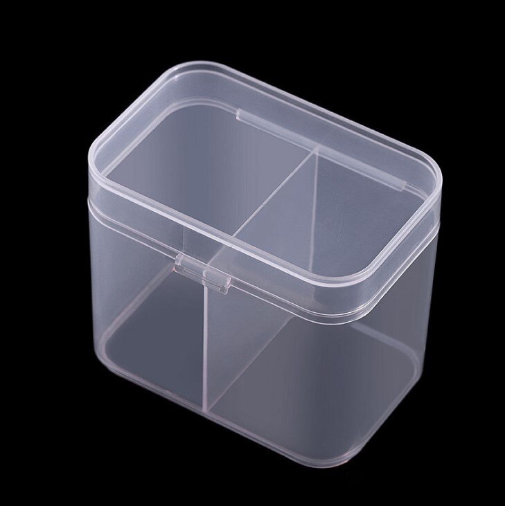 Cotton sheet storage box Nail manicure Box Plastic Shell Hard Empty Container Transparent Nail Art Tool: Default Title