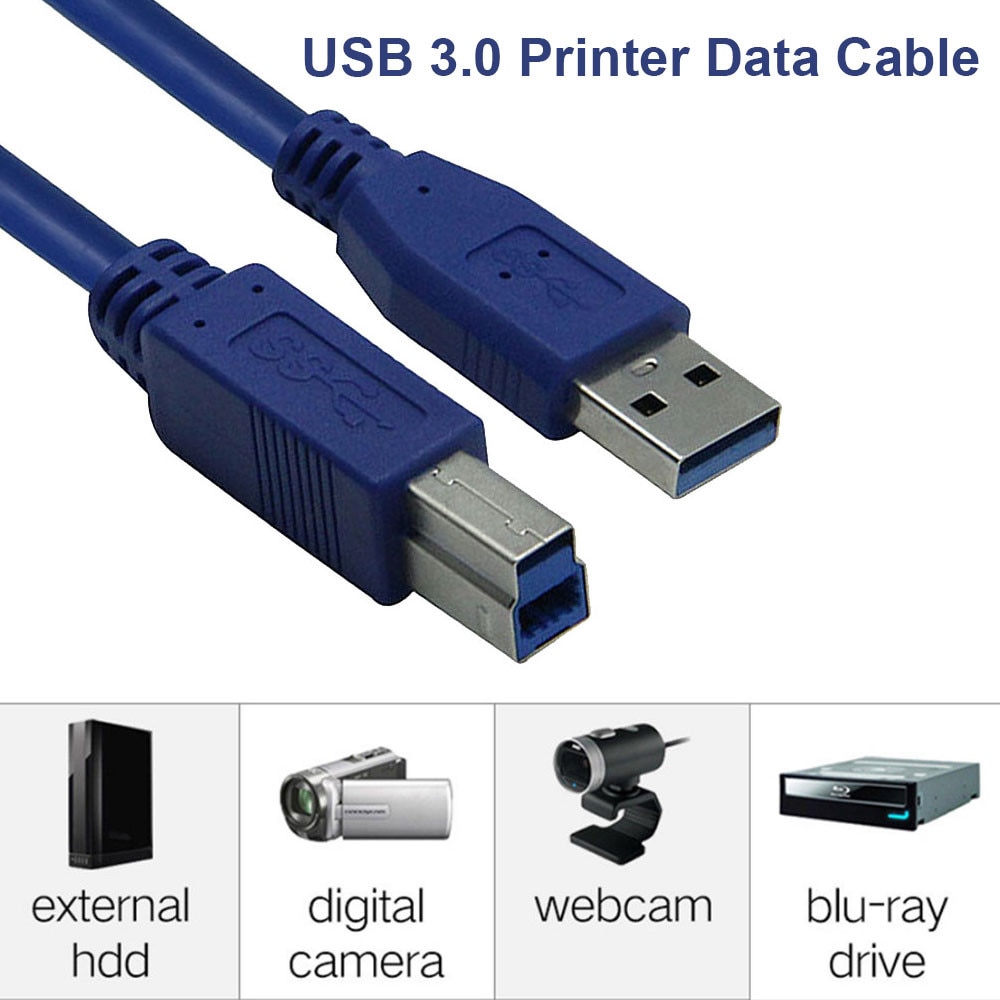 Stampante USB 3.0 Cavo A Maschio A B Maschio Cavo Dati Ad Alta Velocità 0.3/0.5/1/1.5/1.8 M Dati USB Universale di Ricarica # SYS
