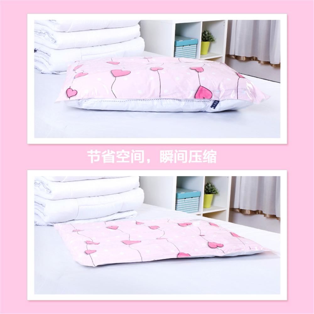 Home Vacuum Bag for Clothes Storage Bag With Valve Transparent Border Foldable Compressed Organizer Saving Seal Packet