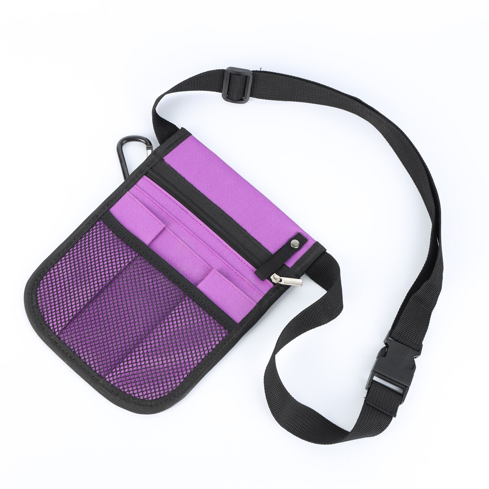 Nurse Nursing Belt Organizer Waist Bag Pouch for Nurse Accessories 2 Sided - 8 Pocket Organizer Utility Belt: Purple