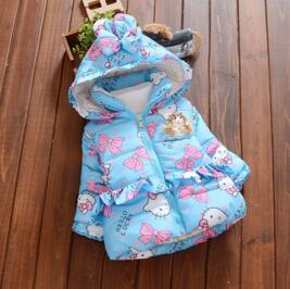 BibiCola baby meisjes kerst jas herfst winter baby kids warm outfits baby thicken jassen pasgeboren meisje jas clthing: Sky Blue / 24M