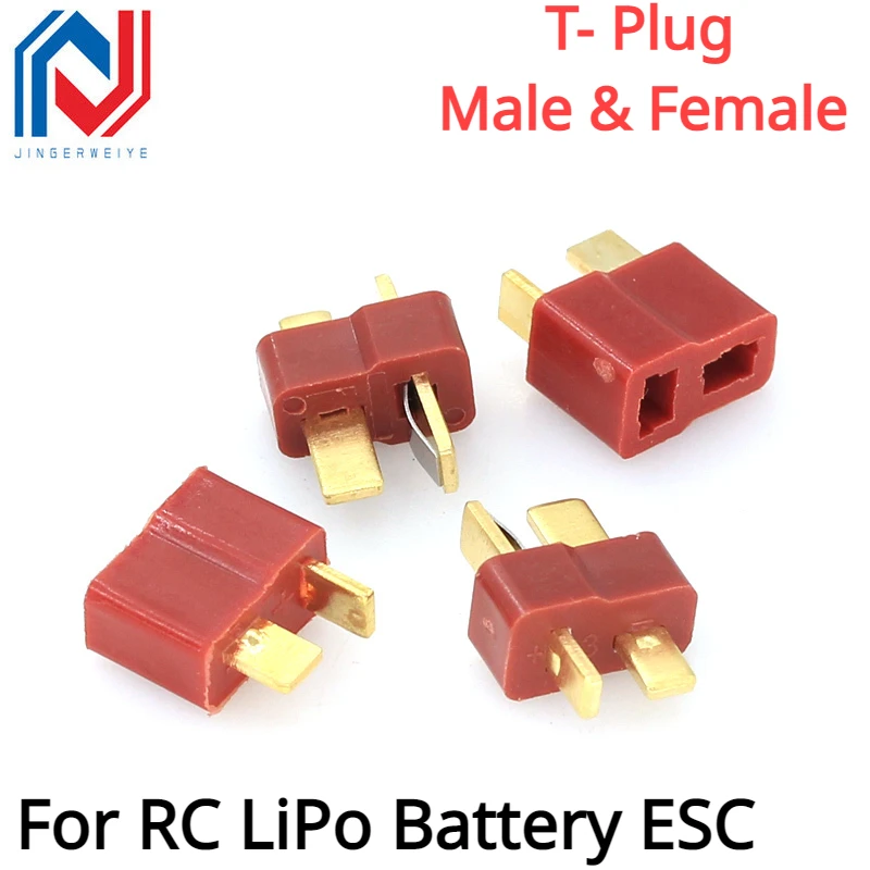 10PCS T-plug connector T-power connector Male/female A pair of male and female connectors are connected to a plug-in cable