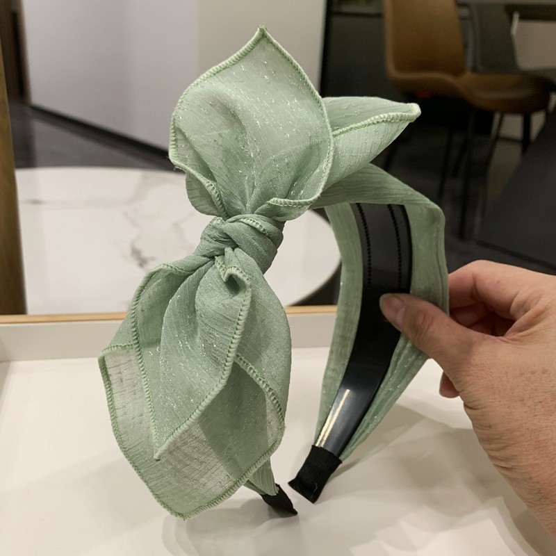 Koreaanse dameshaarband, handgemaakte strik, haaraccessoires, geknoopte haarring, meisjeshoofdbanden, lente- en zomerhoofdbedekking: Lavendel