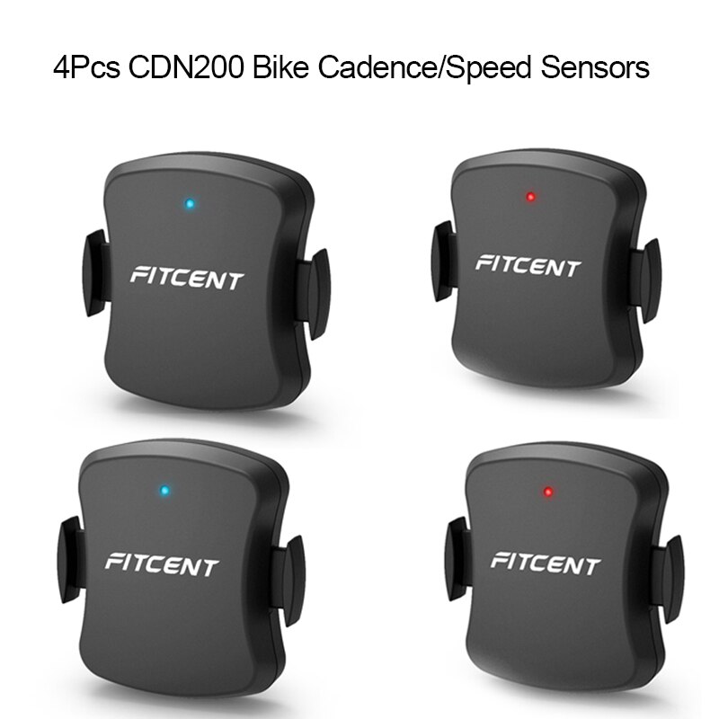 Fitcent Dual Mode Hartslagmeter Ant + Blutooth Fiets Cadans Snelheidssensor Cyling Computer Voor Wahoo Garmin Zwift Sport: 4Pcs CDN200