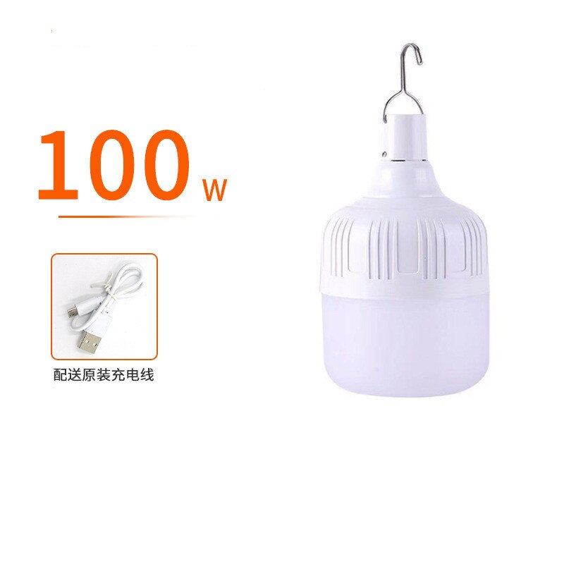 Bulb Lamp Stall Emergency Light Household USB Rechargeable Charging Bulbs Bedroom Outdoor Night Camping Portable Lanterns: 95mm diameter