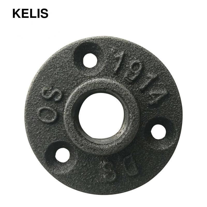 5pcs Iron Pipe Fittings Wall Mount Floor Antique DN15 Flange Piece Hardware Tool cast iron flanges gietijzeren buisleidingen