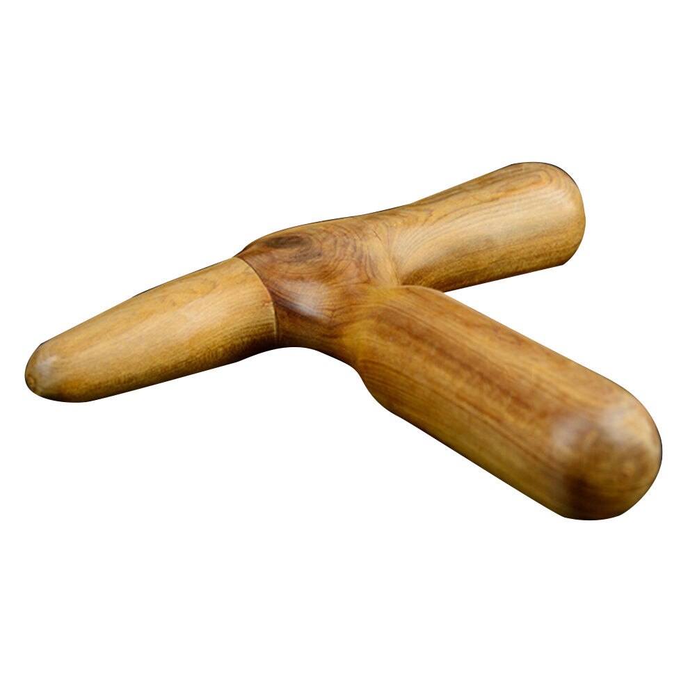 1Pc Wood Hand Foot Leg Massager Acupuncture Acupoint Stick Sandalwood Cross Massage Hammer Health Care Beauty Tool
