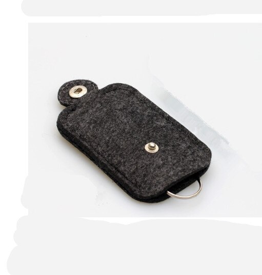 1pc bilnøgler taske pung pung uld filt nøglering holder lommenøgler organisator pose taske taske til mænd husholderske: Mørkegrå